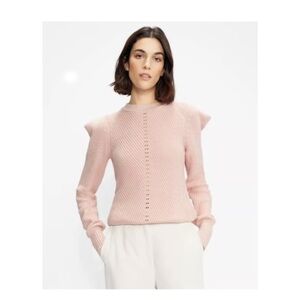 Ted Baker Sunnie Shaker Stitch Sweater Light Pink Women’s Size 14 NWT $92